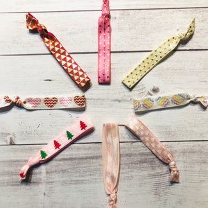 Hair ties Ser of 8 headbands hair bows